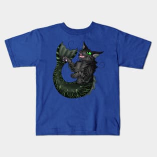 Purrmaid: Black Tabby Kids T-Shirt